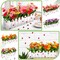 4-Piece Artificial Daisy Plants in Picket Fence Pots – Colorful Spring Decor for Home, Office & Wedding